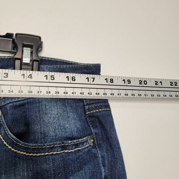 LEI y2k vibe Sophia hipster flare dark wash jeans size 15 - Picture 5 of 7